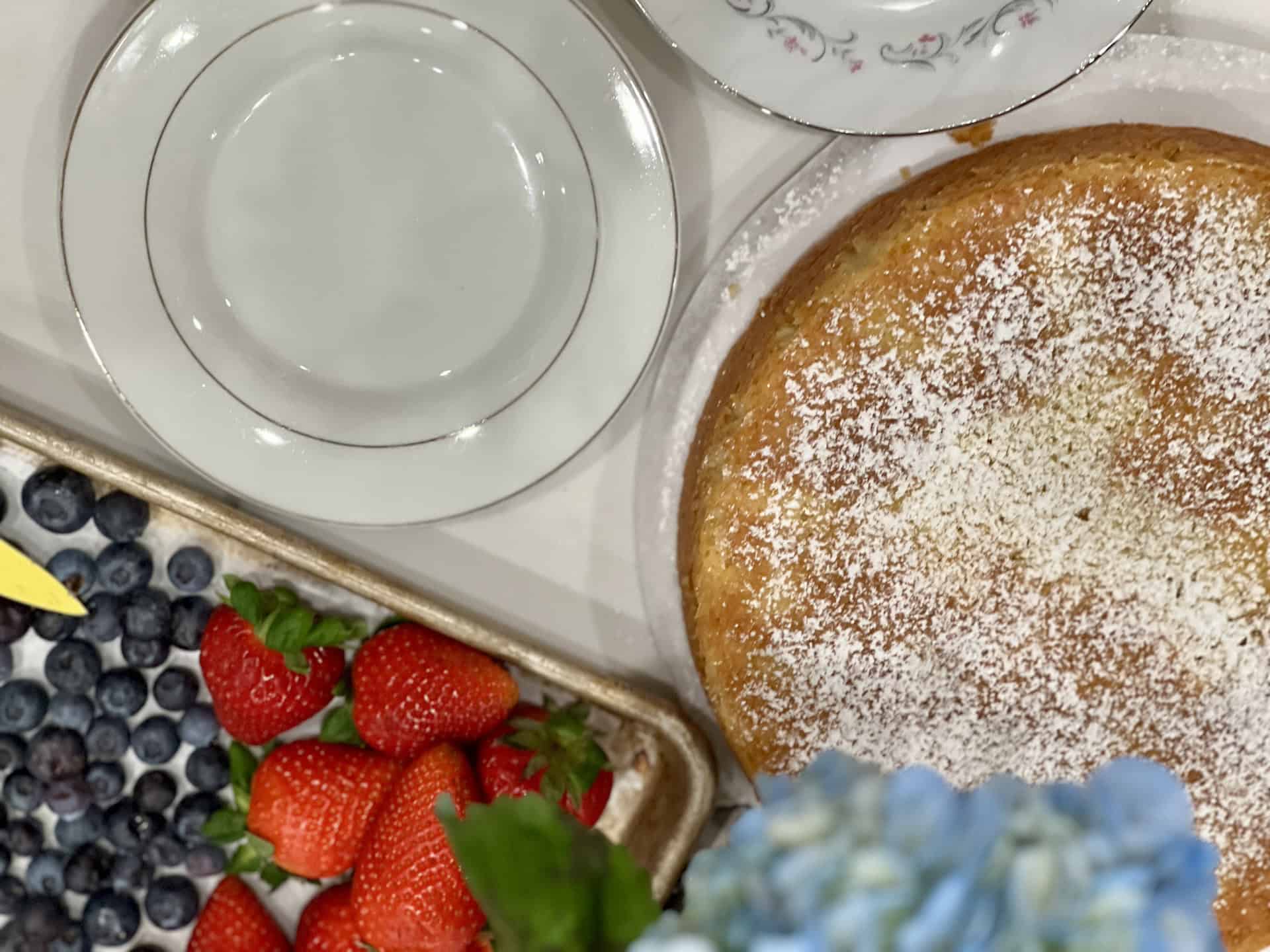 Cake and Fruit